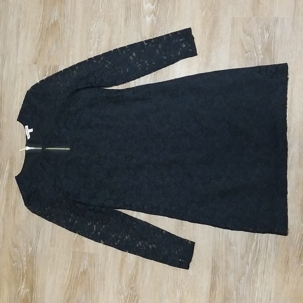 (4) Juicy Couture Cutouts Lace Long Sleeve Little Black Dress Evening Elegant